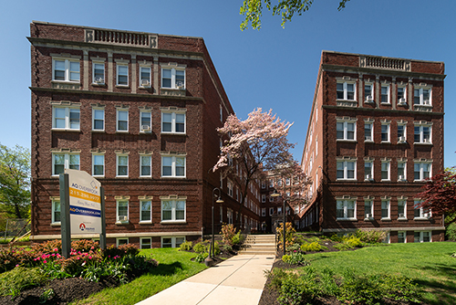 Exterior photo of a city condo building