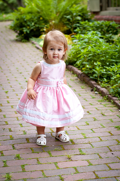 Litttle Girl at a Wedding in a Dress