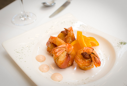 Photography of a Gourmet Plate of Shrimp